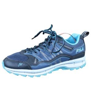 Fila Evergrand TR Women Athletic Trail Running Shoes Size 6 Outdoor Blue Fabric